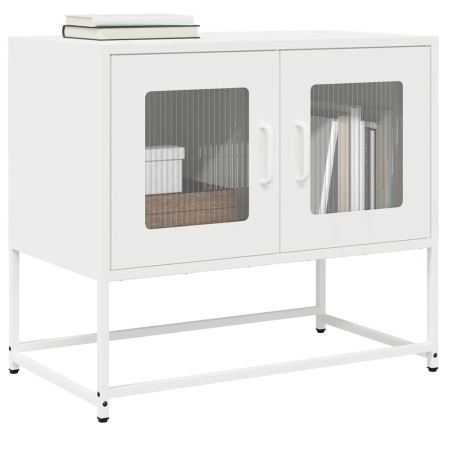Mueble para TV acero laminado en frío blanco 68x39x60,5 cm by , TV Furniture - Ref: Foro24-853337, Price: 73,37 €, Discount: %