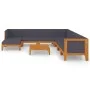 Juego muebles de jardín y cojines 9 pzas madera maciza acacia de vidaXL, Conjuntos de jardín - Ref: Foro24-3058133, Precio: 1...