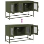 Mueble TV acero laminado en frío verde oliva 100,5x39x60,5 cm by , TV Furniture - Ref: Foro24-853342, Price: 97,88 €, Discoun...