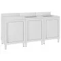Fregadero de cocina profesional acero inoxidable 180x60x96 cm de vidaXL, Restauración - Ref: Foro24-3058271, Precio: 843,29 €...