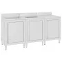 Fregadero de cocina profesional acero inoxidable 180x60x96 cm de vidaXL, Restauración - Ref: Foro24-3058271, Precio: 843,29 €...