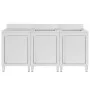 Fregadero de cocina profesional acero inoxidable 180x60x96 cm de vidaXL, Restauración - Ref: Foro24-3058271, Precio: 843,29 €...