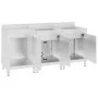 Fregadero de cocina profesional acero inoxidable 180x60x96 cm de vidaXL, Restauración - Ref: Foro24-3058271, Precio: 843,29 €...