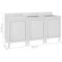 Fregadero de cocina profesional acero inoxidable 180x60x96 cm de vidaXL, Restauración - Ref: Foro24-3058271, Precio: 843,29 €...