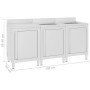Professionelles Küchenspülbecken aus Edelstahl, 180 x 60 x 96 cm von vidaXL, Wiederherstellung - Ref: Foro24-3058271, Preis: ...