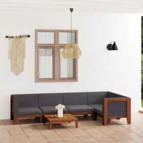 Garden furniture and cushions set 6 pieces solid acacia wood by vidaXL, Garden sets - Ref: Foro24-3058143, Price: 733,83 €, D...