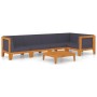 Gartenmöbel- und Kissenset 6-teilig aus massivem Akazienholz von vidaXL, Gartensets - Ref: Foro24-3058143, Preis: 743,09 €, R...