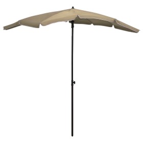 Garden umbrella with taupe grey pole 200x130 cm by vidaXL, Umbrellas - Ref: Foro24-315554, Price: 38,48 €, Discount: %