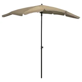 Garden umbrella with taupe grey pole 200x130 cm by vidaXL, Umbrellas - Ref: Foro24-315554, Price: 37,73 €, Discount: %
