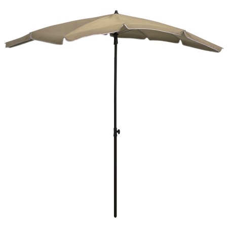 Sombrilla de jardín con poste gris taupe 200x130 cm de vidaXL, Sombrillas - Ref: Foro24-315554, Precio: 38,48 €