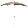 Garden umbrella with taupe grey pole 200x130 cm by vidaXL, Umbrellas - Ref: Foro24-315554, Price: 38,48 €, Discount: %