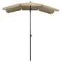 Garten Sonnenschirm mit Mast taupe grau 200x130 cm von vidaXL, Sonnenschirme - Ref: Foro24-315554, Preis: 37,69 €, Rabatt: %