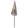 Sombrilla de jardín con poste gris taupe 200x130 cm de vidaXL, Sombrillas - Ref: Foro24-315554, Precio: 38,48 €