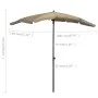 Garten Sonnenschirm mit Mast taupe grau 200x130 cm von vidaXL, Sonnenschirme - Ref: Foro24-315554, Preis: 37,69 €, Rabatt: %
