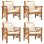 5-piece garden furniture set with solid acacia wood and cushions by vidaXL, Garden sets - Ref: Foro24-3058097, Price: 563,30 ...