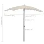 Garden umbrella with sand-colored pole 200x130 cm by vidaXL, Umbrellas - Ref: Foro24-315551, Price: 36,24 €, Discount: %