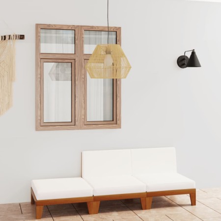 Garden furniture set with 3-piece solid acacia wood cushions. by vidaXL, Garden sets - Ref: Foro24-3058146, Price: 392,20 €, ...