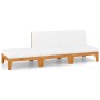 Gartenmöbelset und Kissen 3-tlg. aus massivem Akazienholz von vidaXL, Gartensets - Ref: Foro24-3058146, Preis: 392,20 €, Raba...