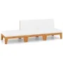 Juego muebles de jardín y cojines 3 pzas madera maciza acacia de vidaXL, Conjuntos de jardín - Ref: Foro24-3058146, Precio: 3...