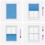 Estor Plisado azul 95x150 cm Tela Ancho 94,4 cm Poliéster by , Blinds and blinds - Ref: Foro24-4015193, Price: 18,63 €, Disco...