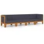 Garden furniture and cushions set 4 pieces solid acacia wood by vidaXL, Garden sets - Ref: Foro24-3058117, Price: 585,59 €, D...