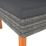 Ecksofas 2 Stück aus synthetischem Rattan und Eukalyptusholz von vidaXL, Modulare Sofas für den Außenbereich - Ref: Foro24-31...