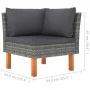 Sofás de esquina 2 uds ratán sintético y madera de eucalipto by vidaXL, Modular outdoor sofas - Ref: Foro24-315758, Price: 12...