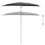 Sombrilla de jardín semicircular palo 300x150 cm gris antracita de vidaXL, Sombrillas - Ref: Foro24-315561, Precio: 26,52 €, ...