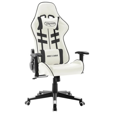 Schwarz-weißer Gaming-Stuhl aus Kunstleder von vidaXL, Gaming-Stühle - Ref: Foro24-20535, Preis: 190,93 €, Rabatt: %
