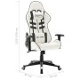 Schwarz-weißer Gaming-Stuhl aus Kunstleder von vidaXL, Gaming-Stühle - Ref: Foro24-20535, Preis: 190,93 €, Rabatt: %