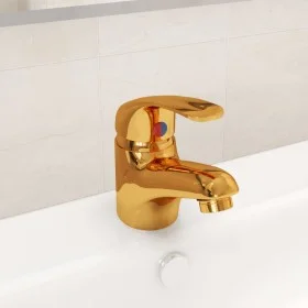 Golden basin mixer tap 13x10 cm by vidaXL, Faucets - Ref: Foro24-149081, Price: 28,63 €, Discount: %