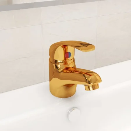 Grifo mezclador de lavabo dorado 13x10 cm de vidaXL, Grifos - Ref: Foro24-149081, Precio: 28,63 €, Descuento: %