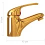 Grifo mezclador de lavabo dorado 13x10 cm de vidaXL, Grifos - Ref: Foro24-149081, Precio: 28,63 €, Descuento: %
