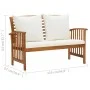 Gartenmöbel 4-teilig mit Kissen aus massivem Akazienholz von vidaXL, Gartensets - Ref: Foro24-3057975, Preis: 421,48 €, Rabat...