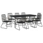 9-piece black PVC rattan garden dining set by vidaXL, Garden sets - Ref: Foro24-3060272, Price: 634,08 €, Discount: %