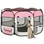 Foldable dog playpen and pink transport bag 110x110x58cm by vidaXL, Dog kennels and fences - Ref: Foro24-171010, Price: 51,40...