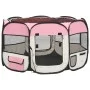 Foldable dog playpen and pink transport bag 110x110x58cm by vidaXL, Dog kennels and fences - Ref: Foro24-171010, Price: 51,40...
