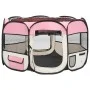 Foldable dog playpen and pink transport bag 110x110x58cm by vidaXL, Dog kennels and fences - Ref: Foro24-171010, Price: 51,40...