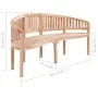 Bananenbank aus massivem Teakholz, 200 cm von vidaXL, Gartenbänke - Ref: Foro24-310495, Preis: 317,32 €, Rabatt: %