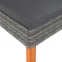 Fußhocker aus synthetischem Rattan und massivem Eukalyptusholz von vidaXL, Modulare Sofas für den Außenbereich - Ref: Foro24-...