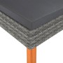Fußhocker aus synthetischem Rattan und massivem Eukalyptusholz von vidaXL, Modulare Sofas für den Außenbereich - Ref: Foro24-...