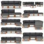 Footstool in synthetic rattan and solid eucalyptus wood by vidaXL, Modular outdoor sofas - Ref: Foro24-315752, Price: 40,16 €...