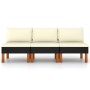 Central sofas 3 units synthetic rattan and eucalyptus wood by vidaXL, Modular outdoor sofas - Ref: Foro24-315768, Price: 143,...