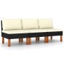 Central sofas 3 units synthetic rattan and eucalyptus wood by vidaXL, Modular outdoor sofas - Ref: Foro24-315768, Price: 143,...
