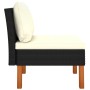 Central sofas 3 units synthetic rattan and eucalyptus wood by vidaXL, Modular outdoor sofas - Ref: Foro24-315768, Price: 143,...