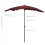Sombrilla de jardín con poste burdeos rojo 200x130 cm de vidaXL, Sombrillas - Ref: Foro24-315555, Precio: 38,48 €, Descuento: %