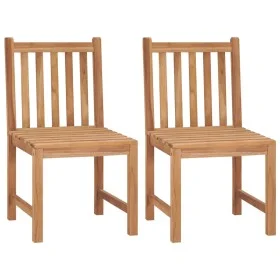 Garden chair 2 units solid teak wood by vidaXL, Garden chairs - Ref: Foro24-315611, Price: 214,21 €, Discount: %