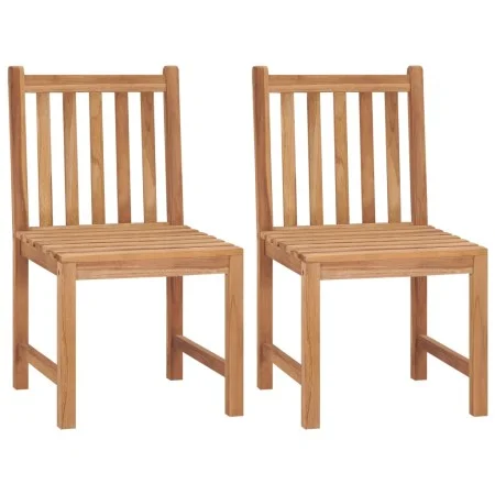 Gartenstuhl 2 Einheiten aus massivem Teakholz von vidaXL, Gartenstühle - Ref: Foro24-315611, Preis: 218,63 €, Rabatt: %