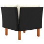 Sofás de esquina 2 uds ratán sintético y madera de eucalipto von vidaXL, Modulare Sofas für den Außenbereich - Ref: Foro24-31...