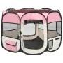 Faltbare Hundepark-Tragetasche, rosa, 90 x 90 x 58 cm von vidaXL, Hundehütten und Zäune - Ref: Foro24-171009, Preis: 43,89 €,...